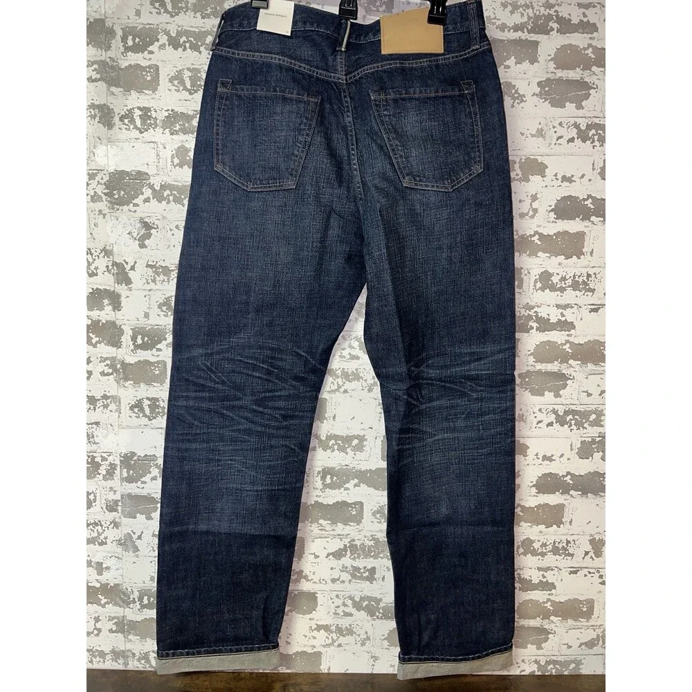 NWT! Banana Republic Straight Selvedge Jeans - Size 34 Dark Wash $180 - Picture 6 of 10
